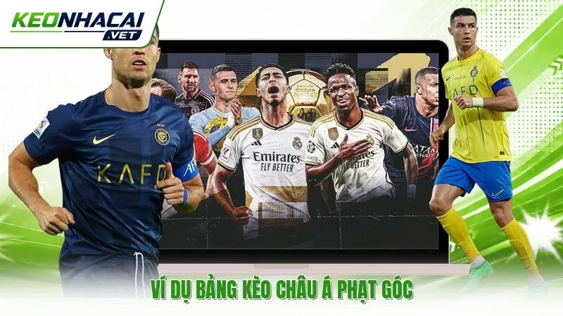 Ví dụ bảng kèo châu Á phạt góc